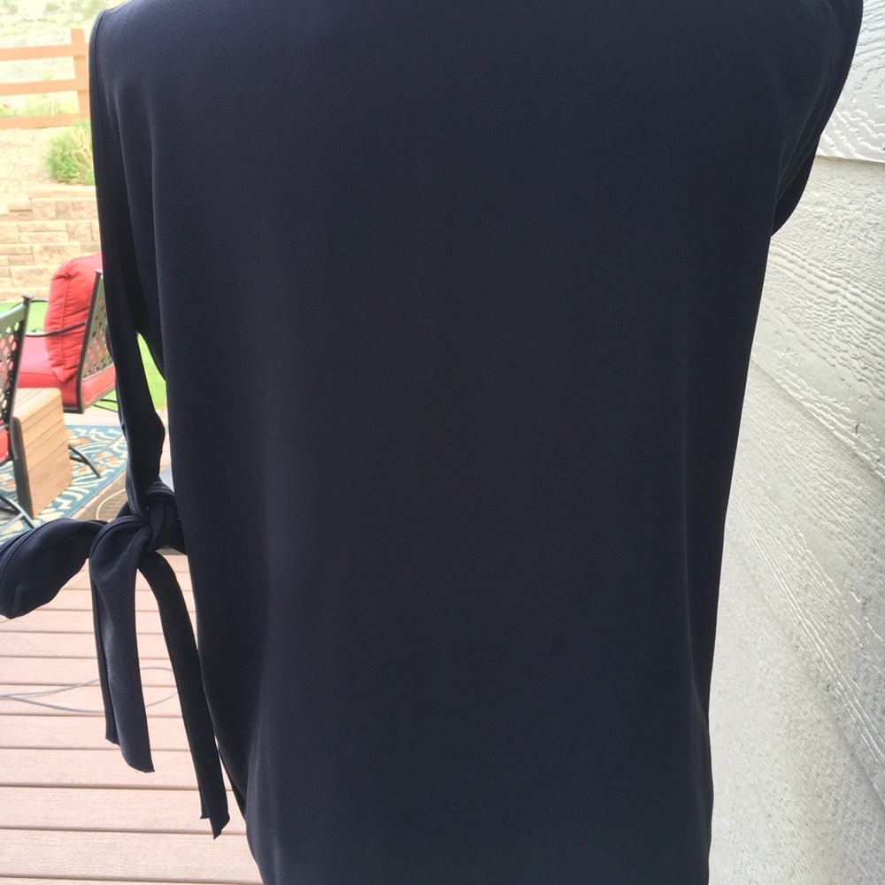 Helmut Lang black asymmetrical draped top - Picture 4 of 6